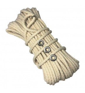 Cotton-Polyester Rope 9 mm x 25 m, color beige