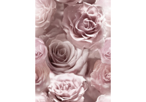 Velvet upholstery fabrics with print, Pale Pink Roses