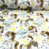 Cotton fabric, by the meter. Unicorn Gray on White
