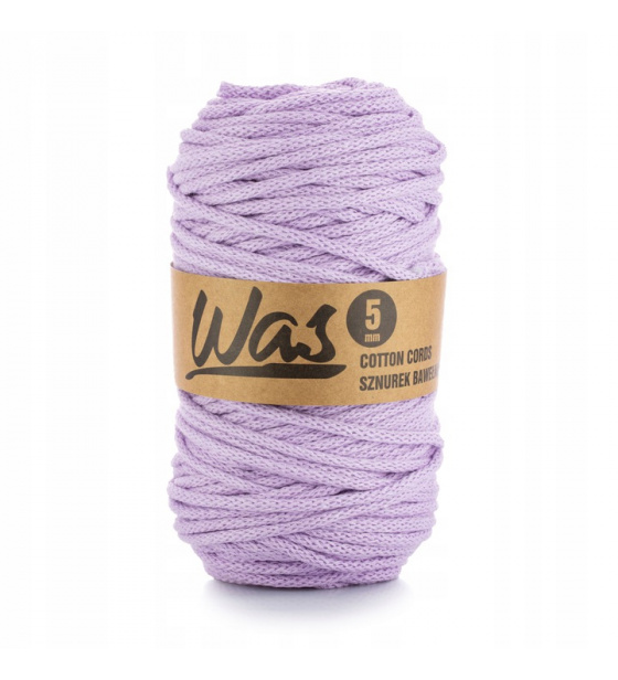 Cotton cord 5mm, 100m, lilac 130