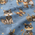 Cotton Fabrics, Animals on Blue, by the Meter