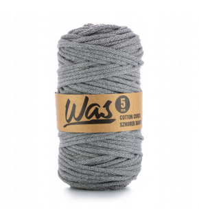 Cotton cord 5mm, 100m, dark gray 050