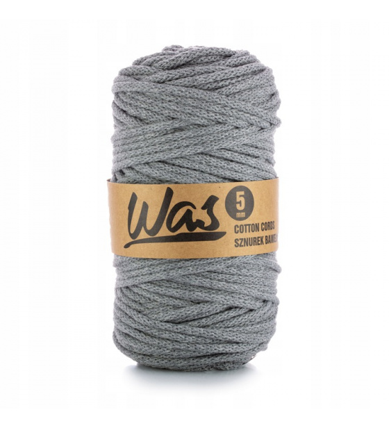 Cotton cord 5mm, 100m, dark gray 050
