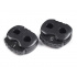 Cord locks with two 5 mm holes, color black