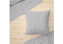 Children's Cotton Fabric Stars White on Grey