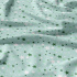 Children's cotton fabric 100% cotton, 125 g/m², width 160 cm, green stars on mint