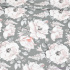 Cotton fabric 100% cotton, 125 g/m², width 160 cm, peony flowers on gray