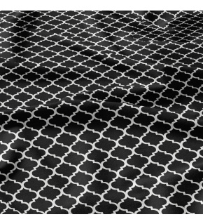 Cotton fabric 100% cotton, 125 g/m², width 160 cm, Morocco on black Cotton fabric 100% cotton, 125 g/m², width 160 cm, Morocco on black