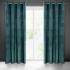 Decorative velvet curtain with eyelets PETROL 140x250 cm