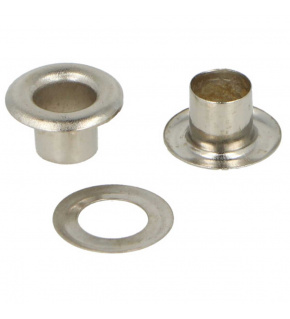 Metal Eyelets 6 mm Chrome - 10 pcs