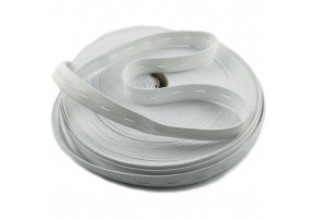 Perforated elastic width 20 mm white package 25 m Perforated elastic width 20 mm white package 25 m