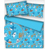 Children's cotton fabric by the meter Shark on Turquoise