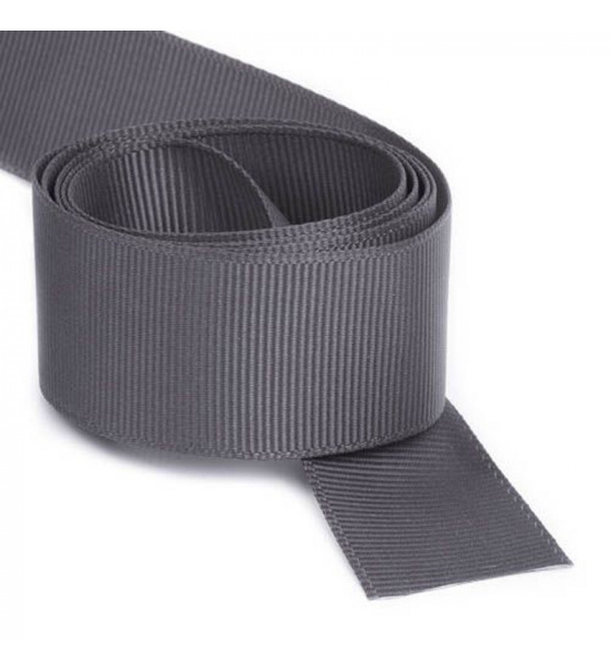 Grosgrain ribbon, color Graphite, 30 mm package 50 m