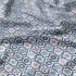 Children's cotton fabric by the meter Oriental Blue on White