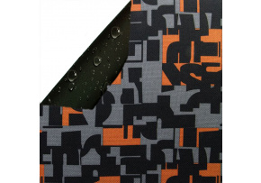 Water-repellent materials Codura, Orange Mosaic
