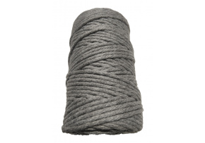 Braided cotton cord color gray 40 m