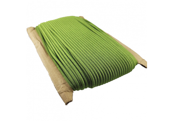 Round colored elastic, 3 mm, 50 m, color green