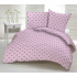 Decorative cotton fabric, by the meter, Gray Hearts on Pink