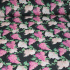 Cotton fabric 100% cotton, 125 g/m², width 160 cm, pink lilac branches on black