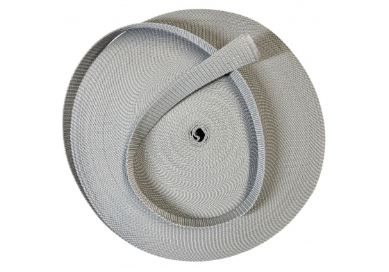 Polypropylene strap 30 mm lt. gray (50 m pack)