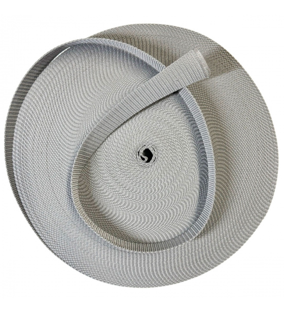 Polypropylene strap 30 mm lt. gray (50 m pack)
