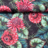 Cotton Fabric Chrysanthemums on Black