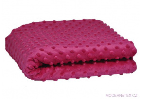 Fabric microplush Minky 380 Dot, color Dk. Fuchsia
