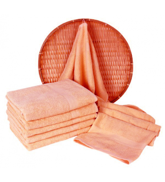 Darsi terry towel 50x100 cm, salmon color