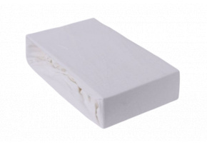 Fitted sheet 160x200 cm Jersey, color White