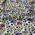 Cotton fabric 100% cotton, 125 g/m², width 160 cm, football multi on white