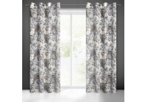 Patterned decorative curtain Sandra color white 140 x 250 cm
