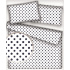 Children's cotton fabrics, by the meter. Dot 7 mm, dark blue on White