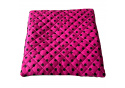 Seat Cushion 40x40x2cm Dot Black on Amaranth and Green
