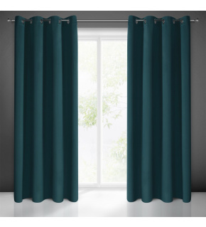 Blackout curtain with eyelets PETROL 135X250 cm