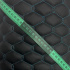 Eco-leather GEO color Black quilted with Turquoise threads 1.45 m x 0.51 m