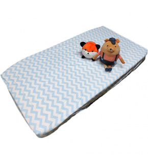 Cotton fitted crib sheet with elastic 120x60 cm