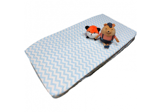 Cotton fitted crib sheet with elastic 120x60 cm