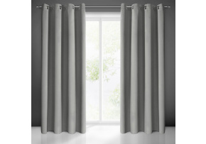 Blackout curtain with grommets GREY 135X250 cm
