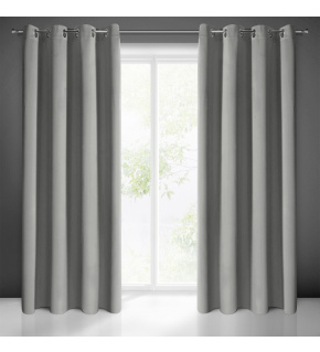 Blackout curtain with grommets GREY 135X250 cm