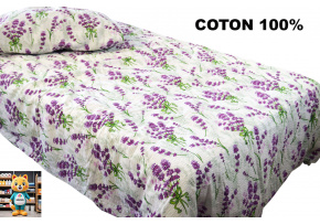 Crepe bedding with zipper, color Purple, 140x200 cm