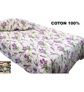 Crepe bedding with zipper, color Purple, 140x200 cm