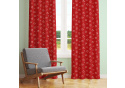 Decorative cotton fabric, by the meter, White Hearts on Red