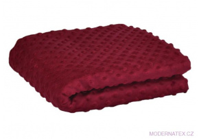 Fabric Minky Microfleece 380 Dot, Color Burgundy
