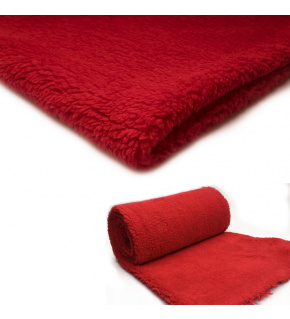 Minky Fleece, 220 g/m², width 160 cm, by the meter, red