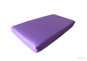 Cotton fitted crib sheet with elastic 120x60 cm PURPLE