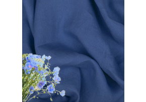 Natural linen fabric Julia, Blue(6354), 154 gr/m2