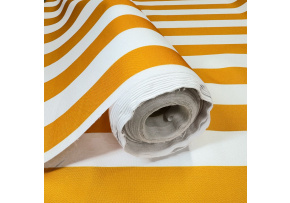 Outdoor fabric for garden loungers and hammocks, White-Yellow, 5 cm