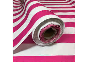 Outdoor fabric for garden loungers and hammocks, White-Amaranth, 5 cm Outdoor fabric for garden loungers and hammocks, White-Amaranth, 5 cm