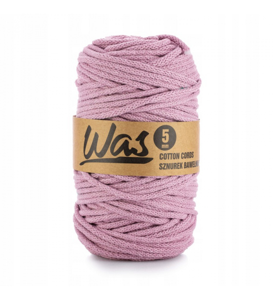 Cotton cord 5mm, 100m, dusty pink 100