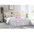 Flannel bedding with zipper, color Purple, 140x200 cm